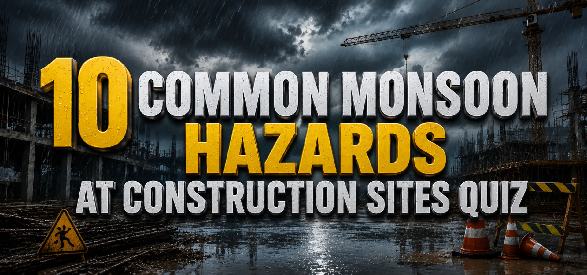 10 Common Monsoon Hazards at Construction Sites Quiz
